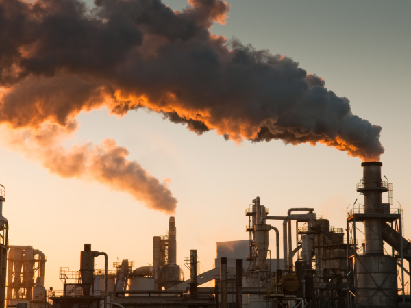 detox skin from environmental pollution like this factory discharge